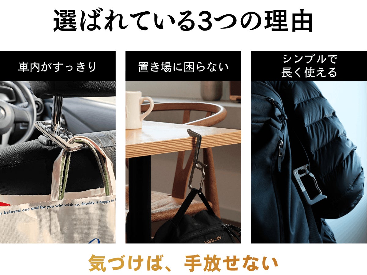 アンコール】1秒でバッグ置き場をつくる、多機能チタンカラビナバッグ