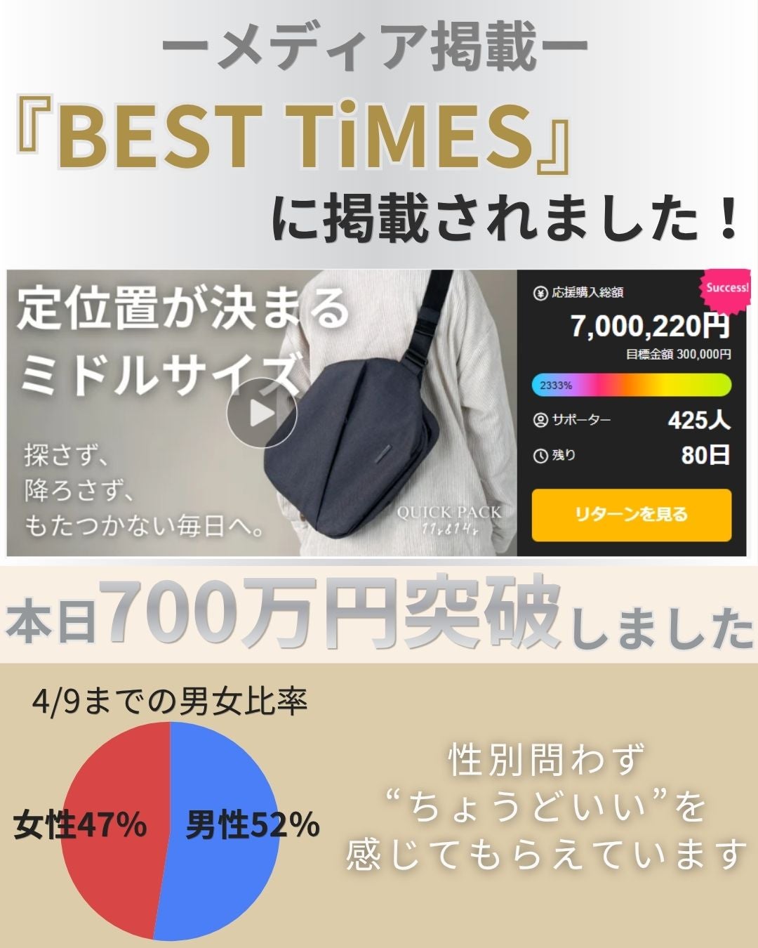 Makuake｜探さず、降ろさず、もたつかない。定位置が決まる快適ミドル