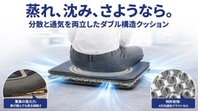 座るだけで涼しい。 4方向通気で汗とクッションを同時に解放3Dクラウンセル座布団