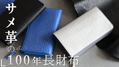 鮫さながらのスピード決済】収納力と見やすさ抜群！強く美しいサメ革