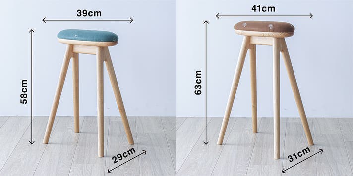 ミナペルホネン　ハイスツール　runrunrun ミナ ペルホネンのアーカイブテキスタイルを張った完全限定生産の