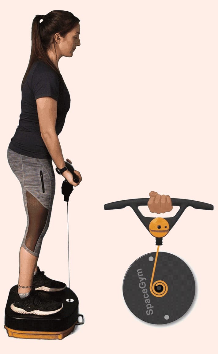 回す×引く】の簡単動作のみで34種のトレーニングをご自宅で！SpaceGym