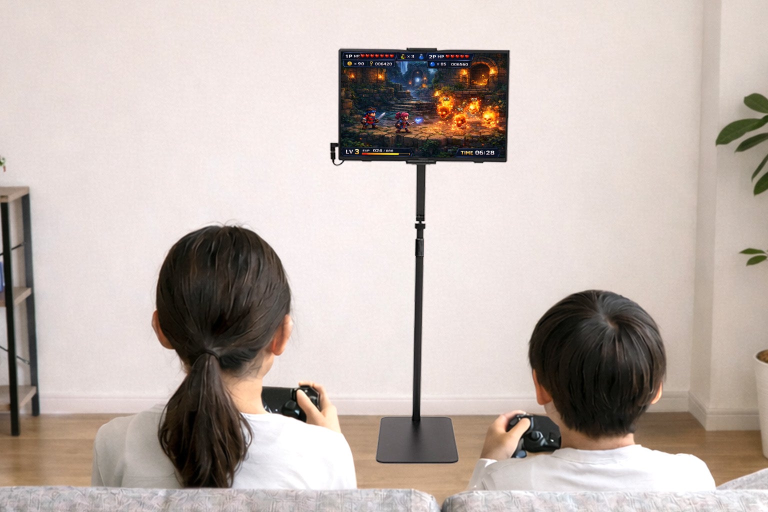 Google TV 搭載 液晶テレビ 本体 16型大画面を自在に配置。卓上・床置き・車載をカバーするGoogle搭載