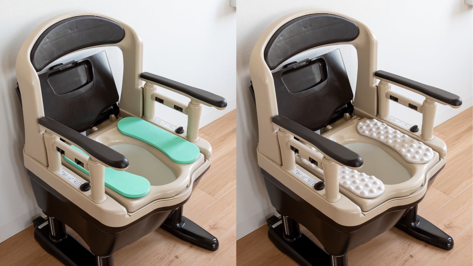 ★ポータブルトイレSP(O型便座カバー付&廃棄用取手付)◎【新品未使用品】 日本製】置くだけ簡単設置！汚れてもサッと一拭き！高反発の拭ける便座
