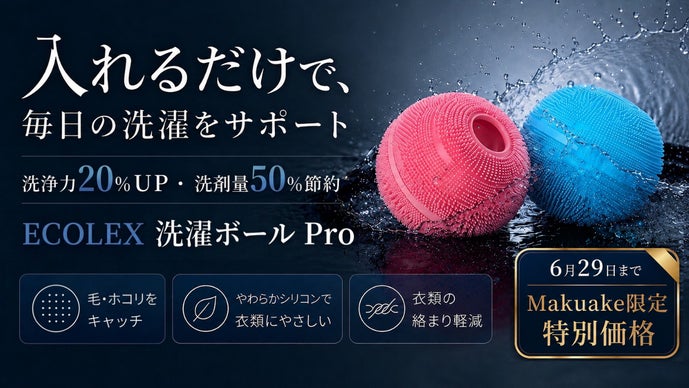 実績を重ねたモデルが進化。大型フィルター×通水構造の洗濯ボールPro