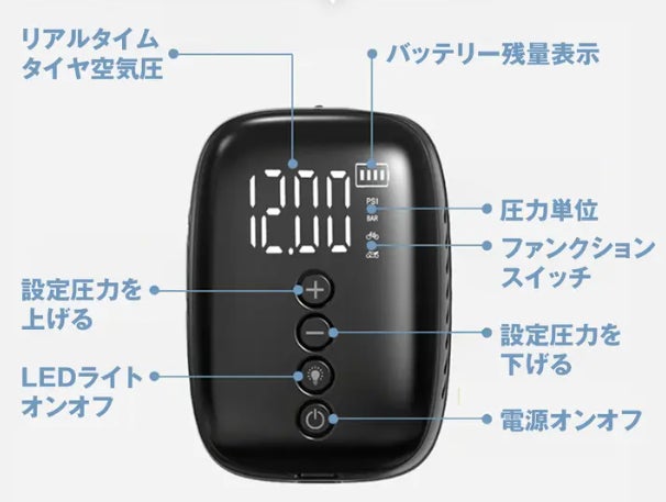 手のひらサイズ】超小型電動空気入れ｜スマート設定＆自動停止機能で