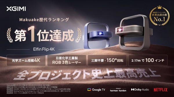 家庭プロジェクターの完成形。軽さと薄さに4Kの感動を｜Elfin Flip 4K