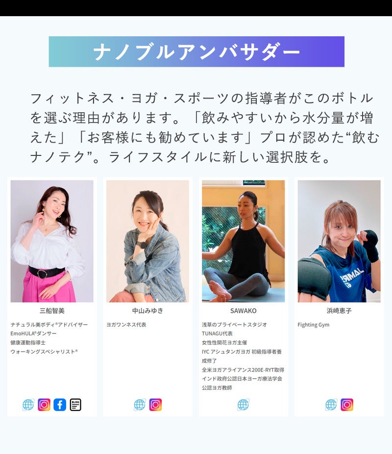 10秒シェイクで水が進化。 1億1,400万個のナノバブル水に！NANOBUL