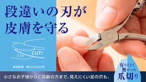 見えにくい足の爪切り、これだともう怖く無いのです！有りそうで無かった爪切り！