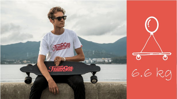 即日発送！Teamgee h3 スペアウィール付き！ 電動スケートボード 電動スケボー レビューおすすめクルーザーウィールPLOW KINGが快適過ぎる！速度