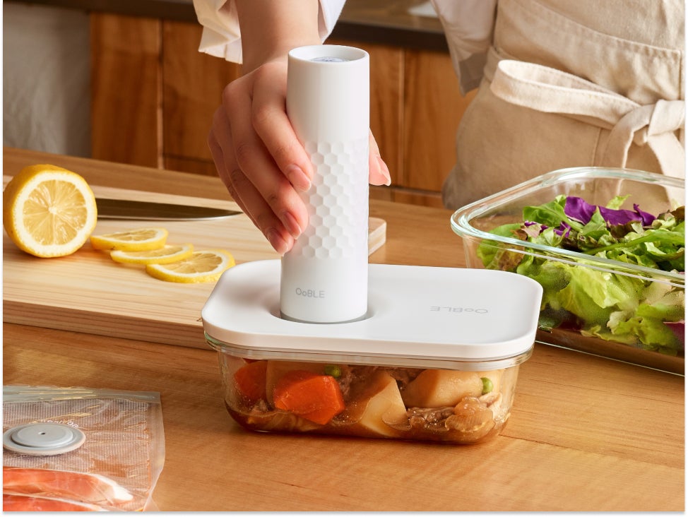 Makuake｜食材の鮮度をキープする真空保存容器&バッグ「OoBLE Fresh