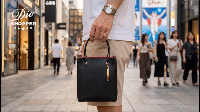紙袋風の軽やかさを、双吟レザーで上質に。外も、内も、美しい