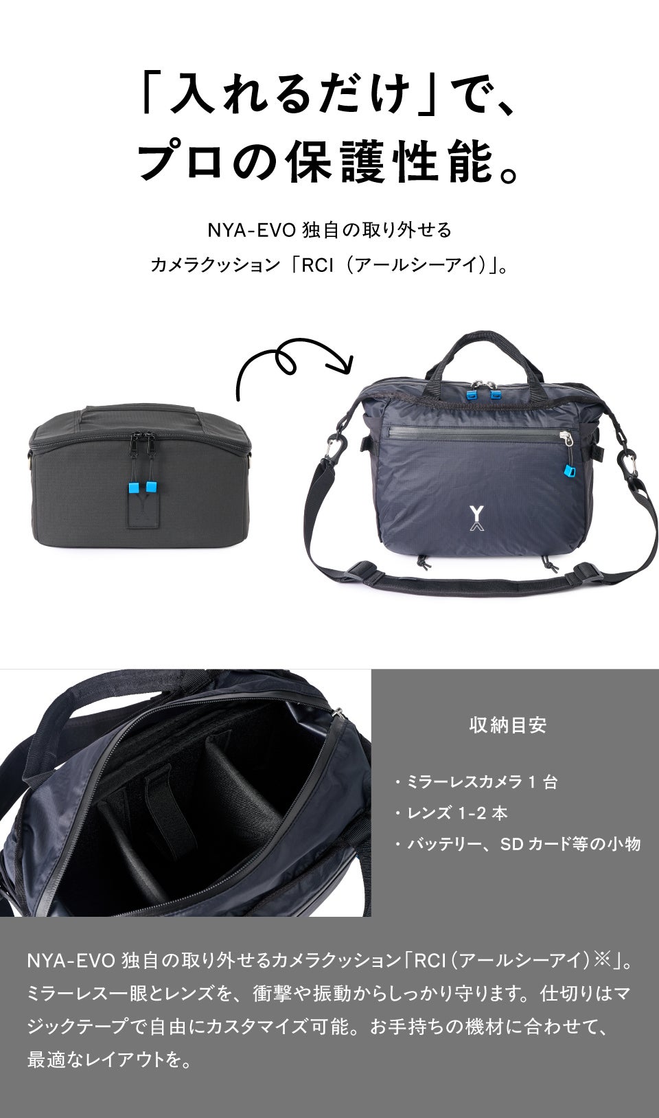 543%達成のカメラバッグから待望の新作。3WAYカメラショルダーバッグ