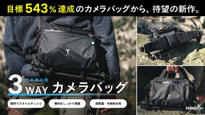 543%達成のカメラバッグから待望の新作。3WAYカメラショルダーバッグ