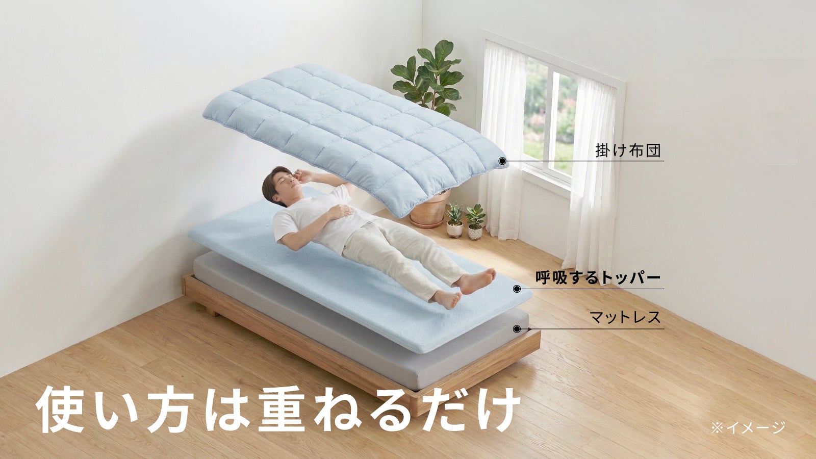 夏専用】寝苦しい夜から解放！背中に風が通り熱を逃がす新発想｜呼吸