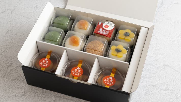 和菓子セット♡(A) 由緒あるお社の参道で70年。七つの縁起素材で願う特別な開運和菓子