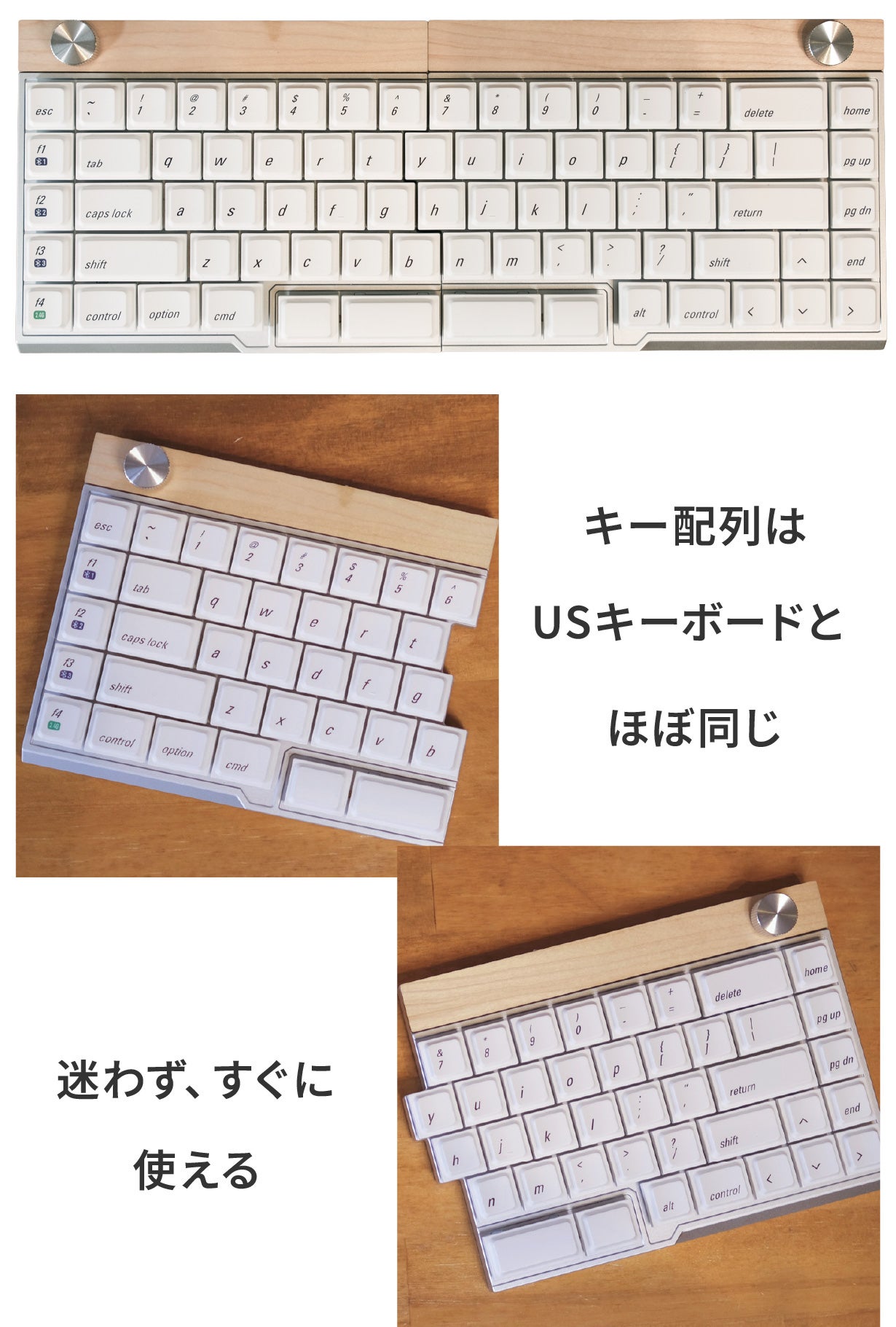 デスクが整う、姿勢が整う。完全無線分割キーボード Jiffy75 LP