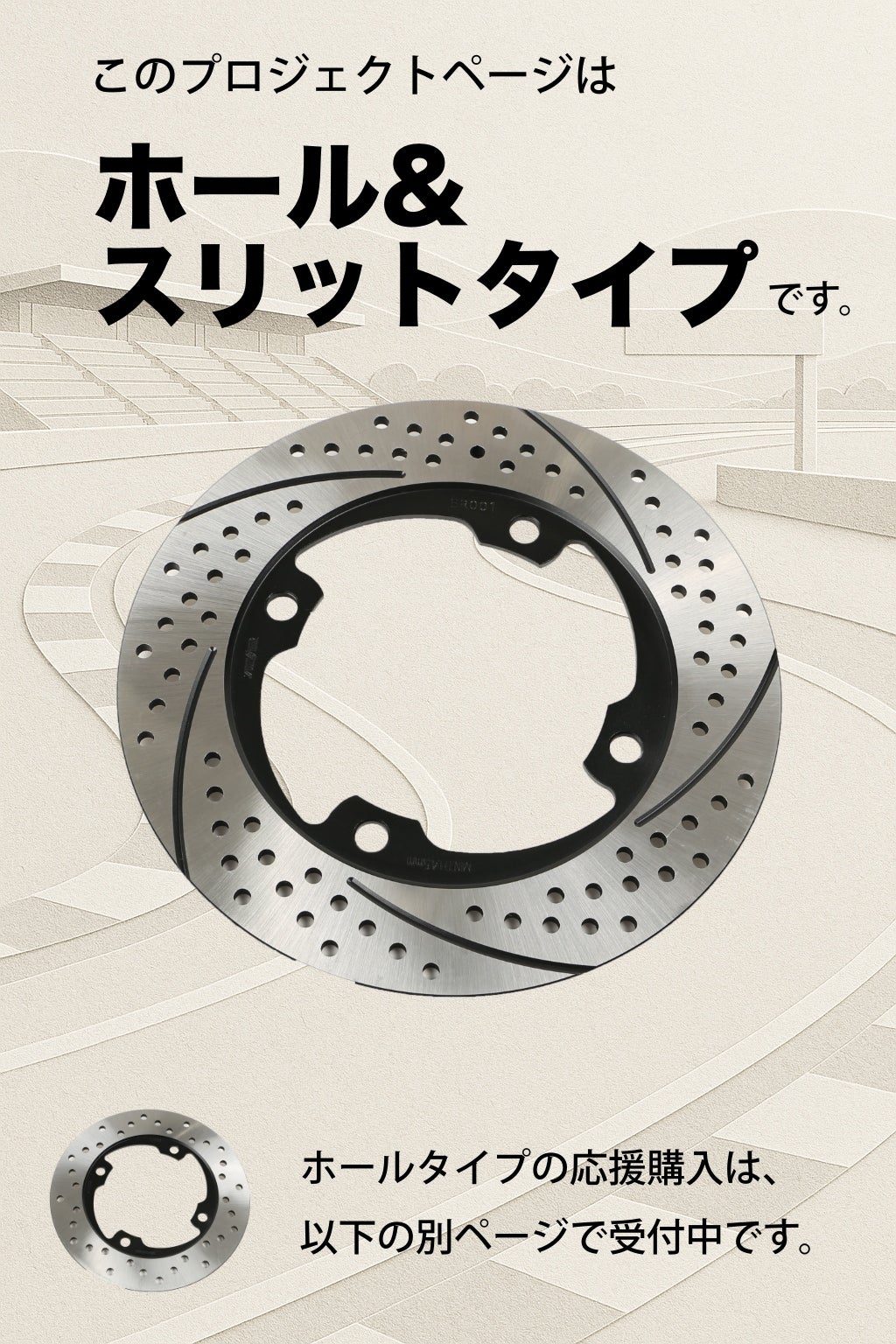 GOOSE専用リアディスク【ホール&スリット】サンスター・フロントに続く