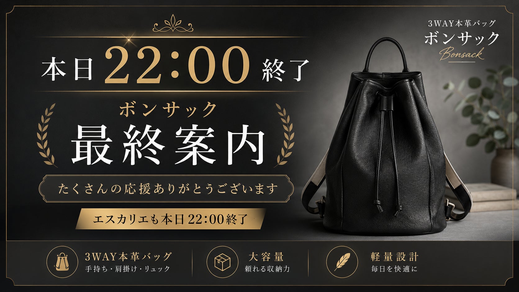 新品未開封　Casa & Premium 本 + バッグ AI×職人×視聴者】大容量と機能性を追求！3WAY本革軽量バッグ｜新進工房