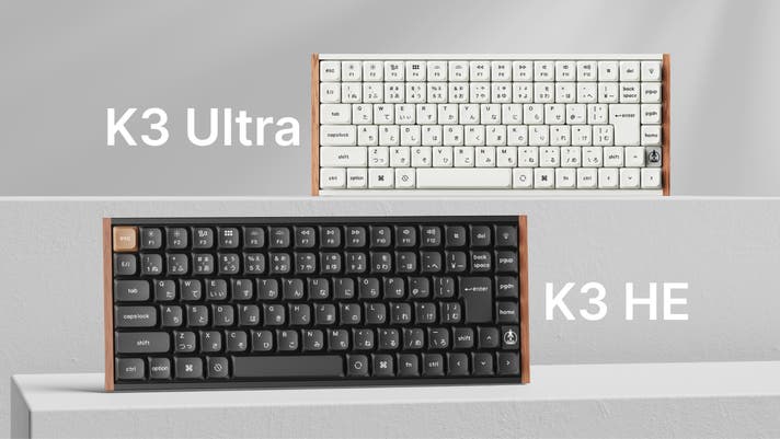 Keychron K3 薄型 Keychron最新薄型キーボード 天然木デザイン×磁気スイッチ / 8KHz