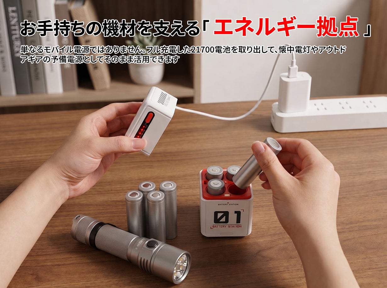 使い捨てない！電池交換でパッと使える！防災にも強いモジュール式