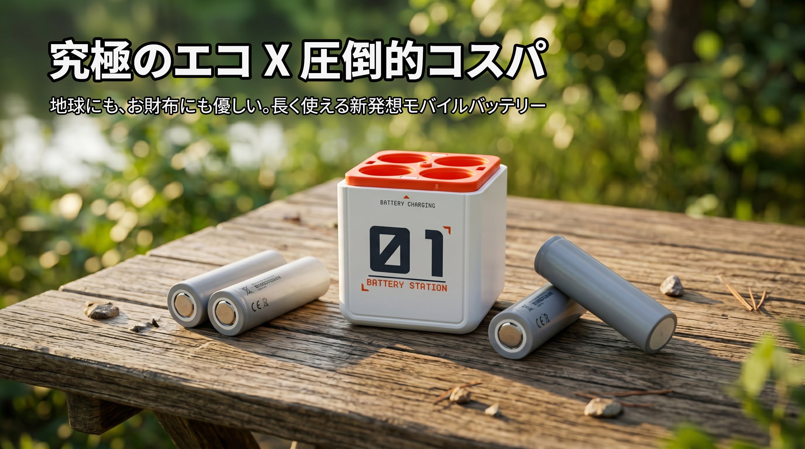 使い捨てない！電池交換でパッと使える！防災にも強いモジュール式