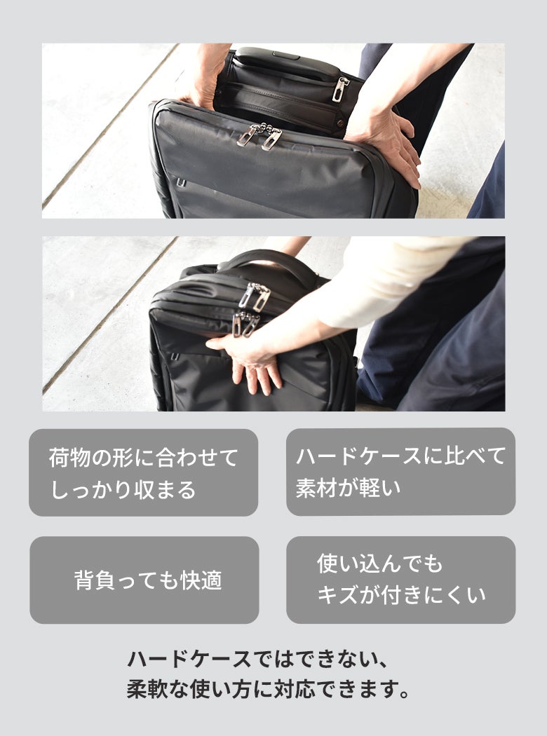 旅行・出張をこれ1つで快適にする！ソフトタイプだから使いやすい