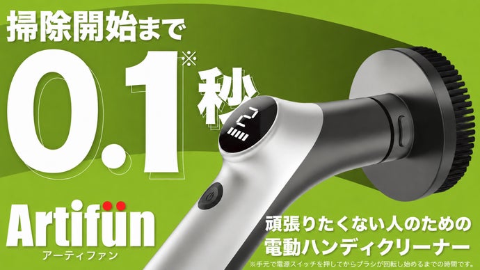 【意匠出願中】面倒なゴシゴシ掃除からの解放！１台６役の電動ハンディクリーナー