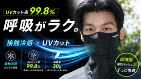 わずか30g＆UPF167+！呼吸が楽なクーリングマスク TITAN冷感マスク