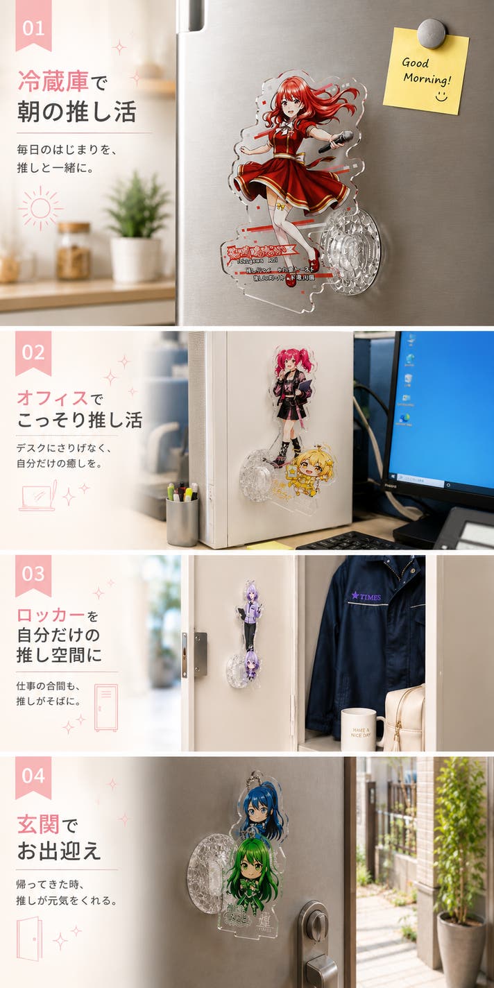 推し活革命】繰り返し差しても、グリップ力が続くアクスタ台座！｜「煌