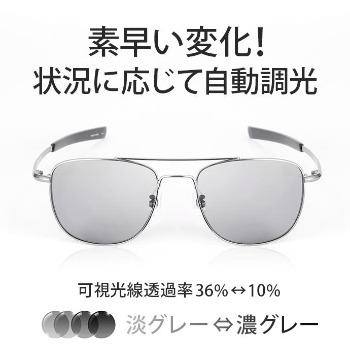 米陸軍開発技術から誕生。NXT偏光調光レンズ×チタンフレーム たった