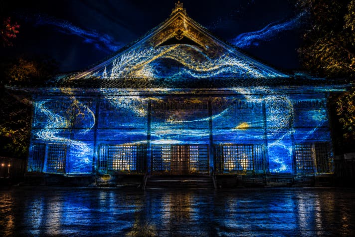 立花幻想夜・福厳寺 プロジェクションマッピング｜マクアケ