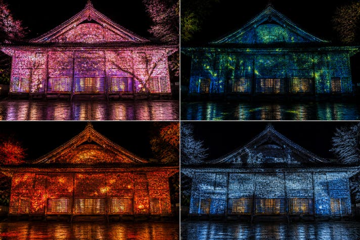 立花幻想夜・福厳寺 プロジェクションマッピング｜マクアケ