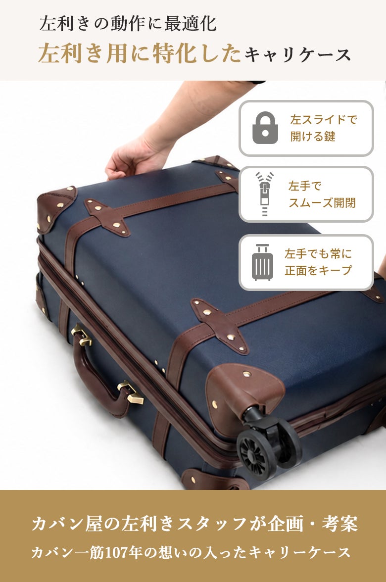 違和感ゼロを目指した設計】開ける、持つ、引く、左手で完結する