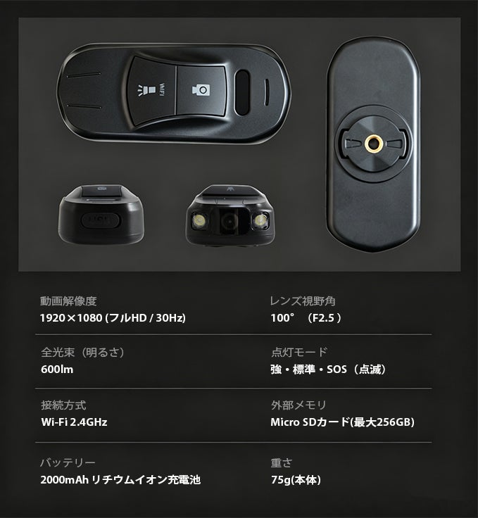 離れる時はサッと取り外せる！バイクも車も使える！新発想ドラレコ「MT