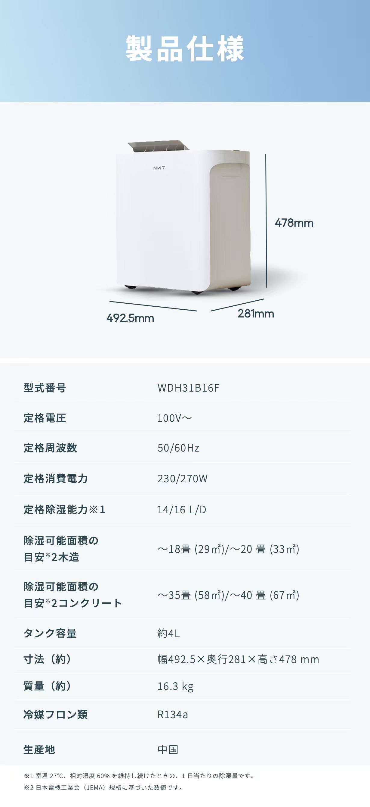 全自動除湿でいつでもカラッと快適！次世代スマート除湿機New Widetech