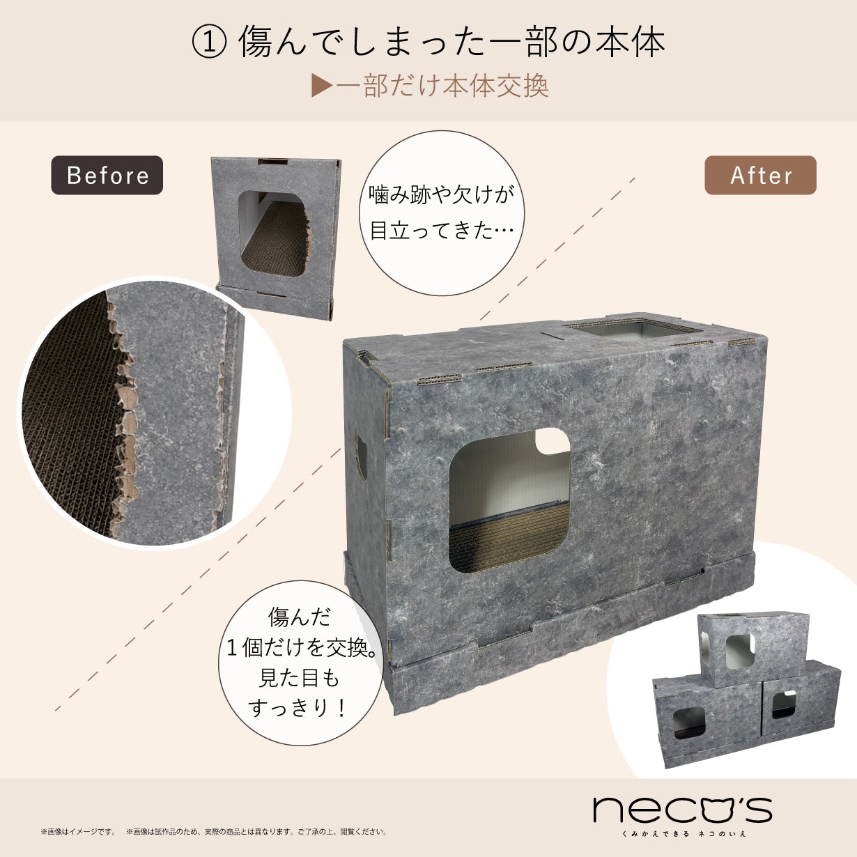 くみかえできる ネコのいえ neco's（猫巣）｜マクアケ - アタラシイ
