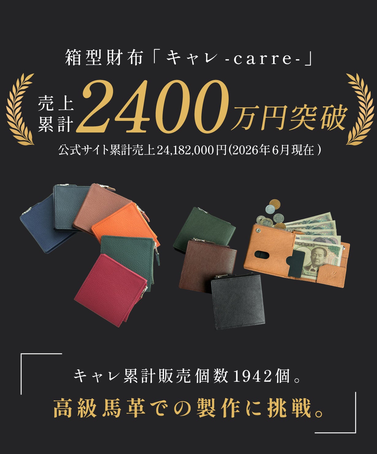 9センチ角の究極設計】財布職人がつくるコードバン自社最小級箱型財布
