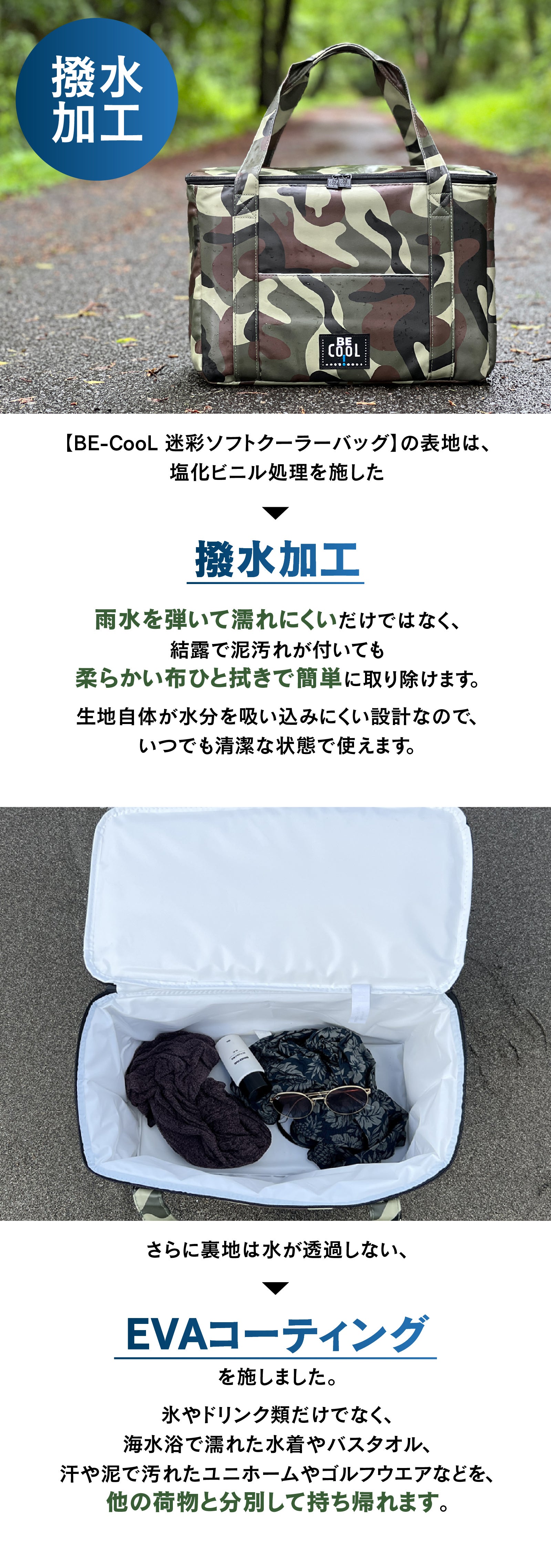 炎天下でも12時間後に9.1℃】夕方まで氷が残る。ドイツ設計迷彩クーラー