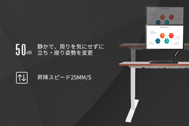 次世代スマートデスク！ワンタッチで高さ調節自由な電動デスク