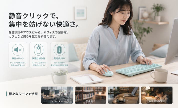 余計な機能はいらない。シンプルでちょうどいい静音キーボード＆マウス