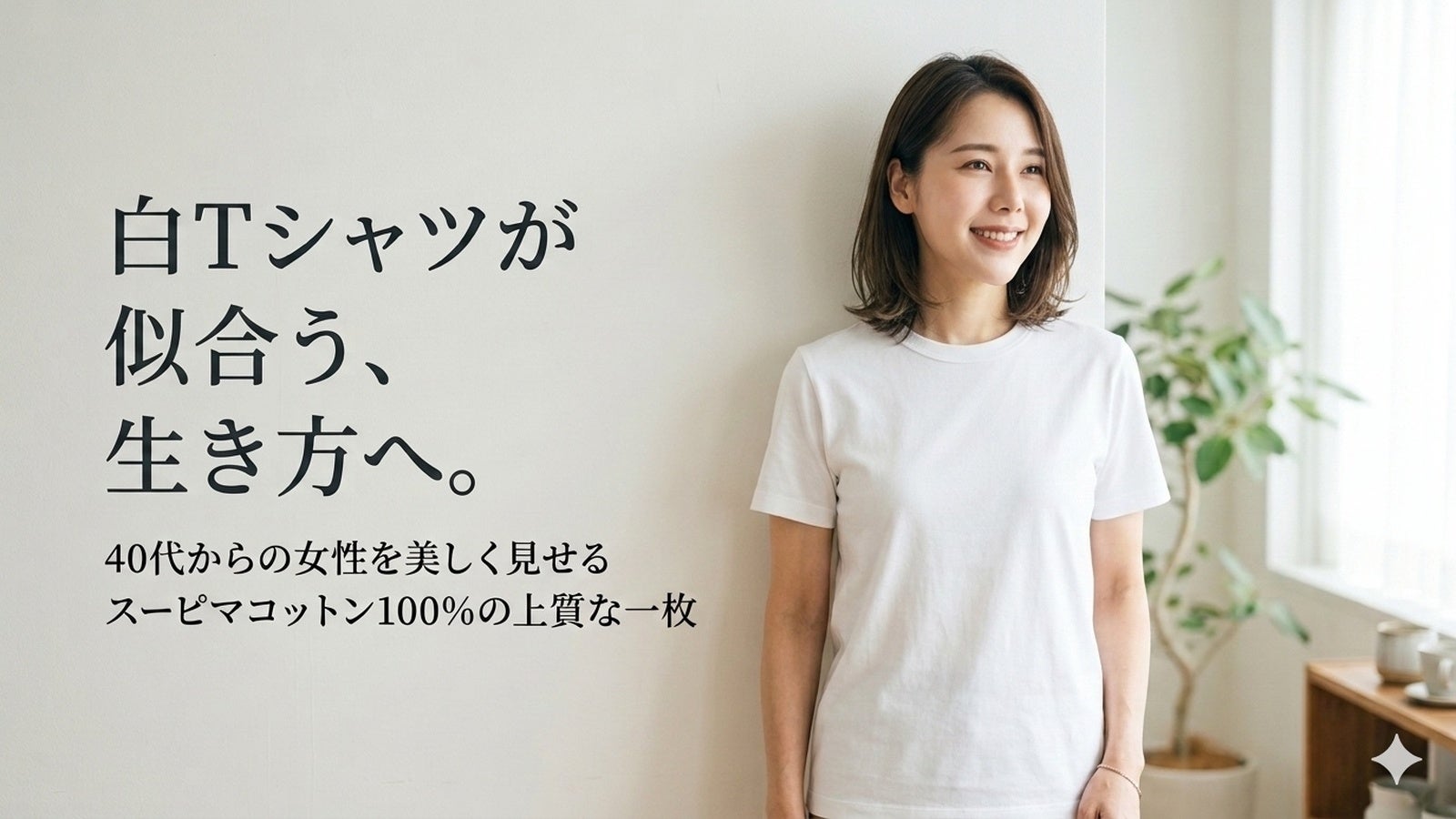 希少な綿を使用】40代からの女性を美しく見せる白Tシャツ｜マクアケ