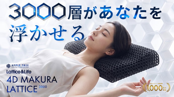 【次世代の3D枕】頭・首・肩を支える。まるで浮いているような寝心地で快眠できる