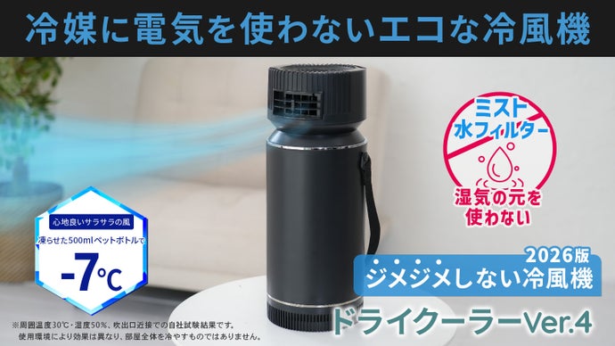 ジメジメしない冷風機　氷の力で気持ちいい涼風を作り出す新型ドライクーラー