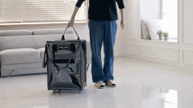 買い物も、旅行もコレ1つで！くるくる小回り360度回転ローリングカート