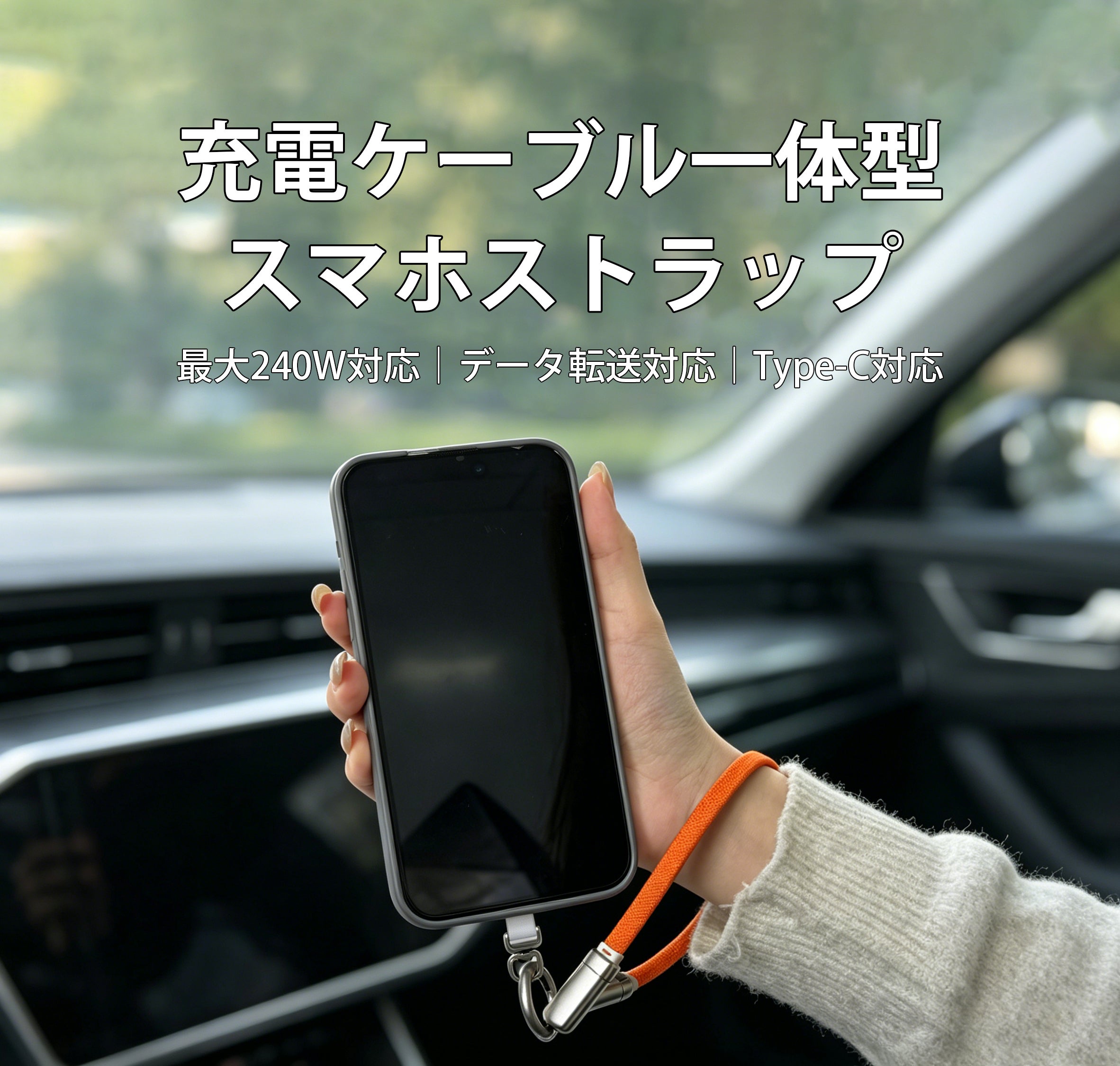 もうケーブルを探さない】身につけて使える最大240Wストラップ型充電
