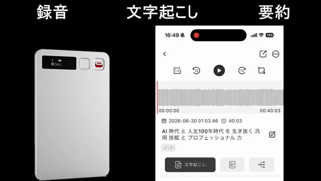 文字起こしや要約の精度＆スピードが違う！超高性能搭載AIボイス