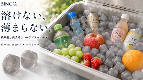 氷が溶けない新体験！飲み物の味を薄めず、何度も使える進化系アイスパックBINGQ