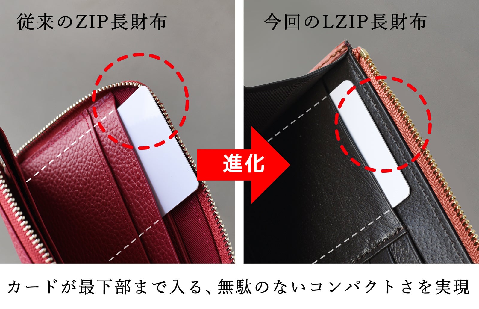 カードも小銭も、すっきり整う。時とともに育つYOSHINAコンパクトLZIP