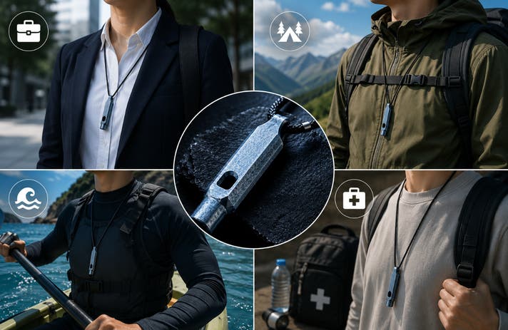 声が届かない時のために。 「もしも」に備える、超軽量約8gの純チタン